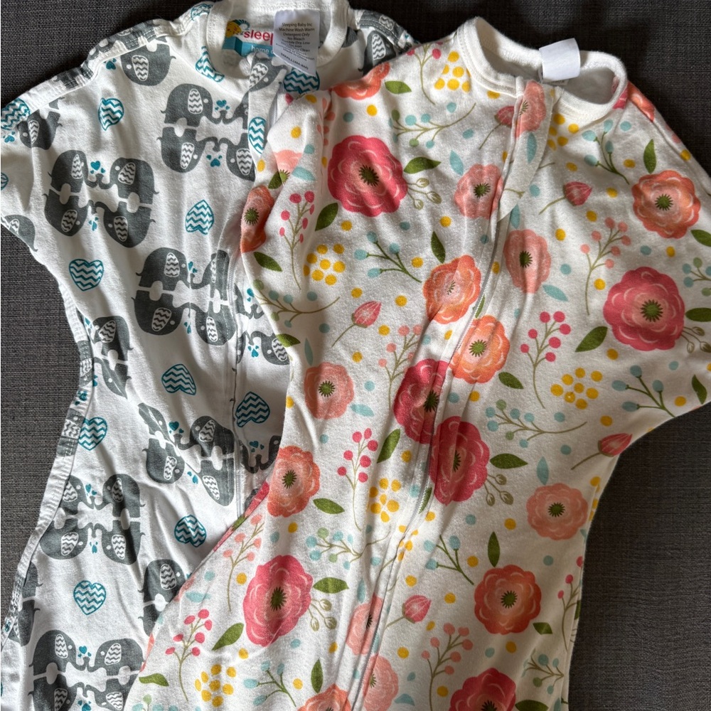 Floral and Elephant Zipadee Zip Sleep Sacks